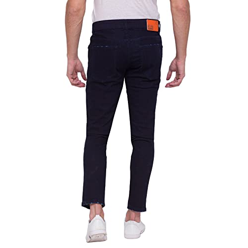 Image of Being Human Blue Skinny Cropped Fit Men's Denims Clothing