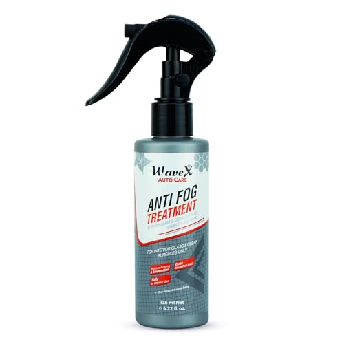 Image of Wavex Anti Fog Treatment for Car Interior Glass, Helmet Visor & Spectacles | Prevents Fogging & Condensation | Clear Streak-Free Visibility | Interior Use Only | 125ml