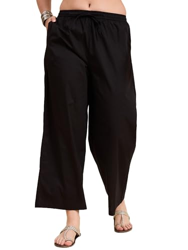 Image of Nermosa Women's Loose Cotton Relaxed Fit Palazzo