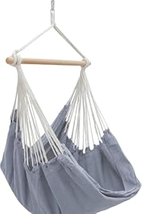 AMANKA XXL Hängesessel Grau 185x130 cm belastbar bis 150kg - Hängestuhl Indoor und Outdoor – dekorativer Hängesessel für Garten - Sitzsack zum Hängen – Hängesitz für kleinen Balkon