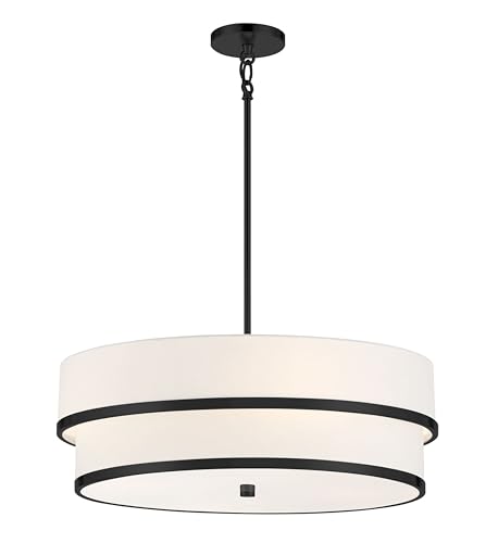 Minka Lavery 2445-66A Cascade Pendant, 4-Light, 400 Total Watts, 24.13-in H x 20.63-in W, Coal Black
