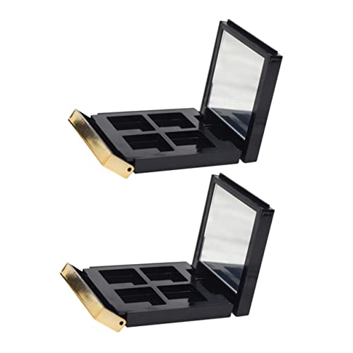 CALLARON 2Piezas Caja De Almacenamiento De Maquillaje Paletas Vacías Para Sombras De Ojos Con Borde Organizadores Cosméticos Para Tu