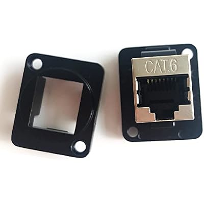 4PCS D-Type Buckle,Industrial Panel Mount Bulkhead,Suitable for RJ45 Cat6,Cat6A,USB 3.0,2.0,Cat 5E,Cat 3,Cat 7,D-Type HDMI and Other D-Type Module