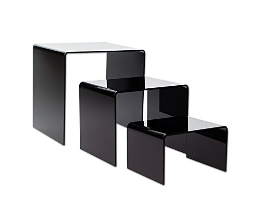 SOURCEONE.ORG Deluxe 4,5,6 Inch 3 Piece Set Slim Line Acrylic Risers - Medium
