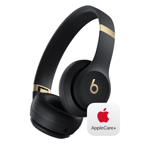 Image of Beats Solo 4 -Wireless Bluetooth on Ear Headphones with AppleCare+ (2 Years) - Black & Gold