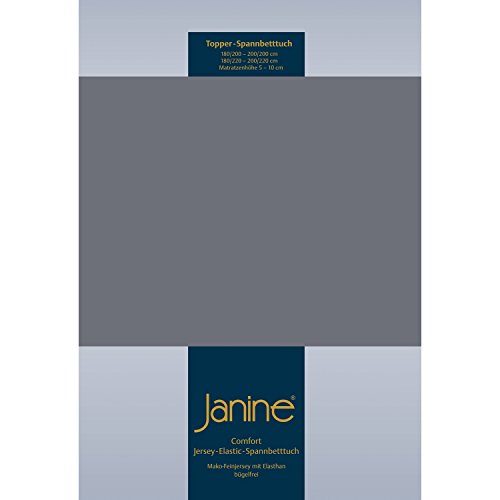 Janine 5001 Topper-Spannbetttuch Elastic 140/200 bis 160/220 cm opalgrau Fb. 48