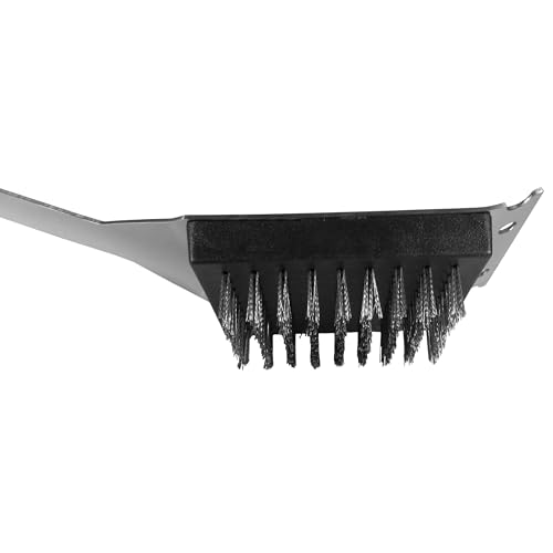Cepillo para parrilla Siskiyou de acero inoxidable resistente para limpiar barbacoas 4