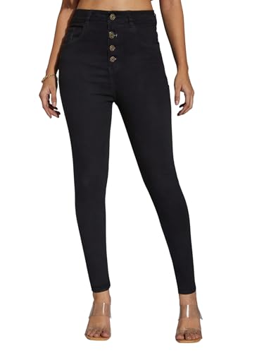 Image of Miss Chase Women's Skinny High Rise Cropped Stretchable Denim Jeans