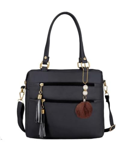 Image of women's pu leather handbag shoulder bag hand held bag with long strap queen collection simple sober and stylish (HB5)