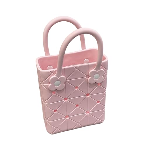Rubber Tote Bag Small Beach Bag Waterproof Travel Beach Tote Outdoor Washable Mini Bags Open Portable Handbag - Main Image