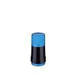 ROTPUNKT Thermos 40 MAX 0,25 L | Chiusura a due funzioni | Senza BPA – Per bere in modo sano | Made in Germany | Caldo e freddo | Inserto in vetro | Nero/Electric kingfisher