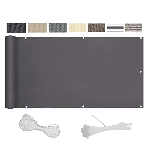 Balcone 60 x 500 cm resistente ai raggi UV impermeabile parabrezza per appartamenti giardini piscine e terrazze perfetto per feste ed eventi all'aperto