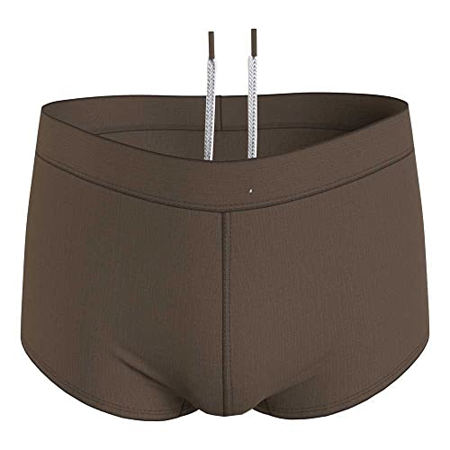 Calvin Klein Herren Boxershorts Trunk mit Stretch, Grün (Brown Olive), S – Ansicht 1