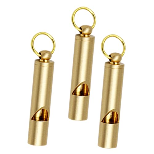 YARNOW 3 Silbatos de Cobre para Supervivencia y Entrenamiento miniatura 1
