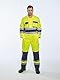 Portwest TX55 Herren Nantes Hi-Vis Reflektierende Overall-Arbeitsoveralls Sicherheitsklasse 3 Gelb/Navy, L