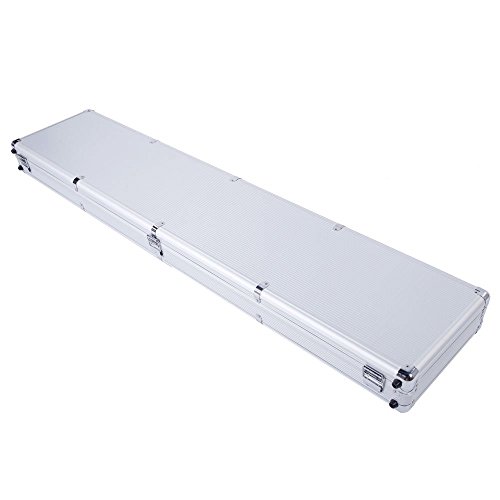 135x28x10cm Aluminum New Framed Locking Gun Pistol Handgun Lock Box Hard Storage Carry Case Silver