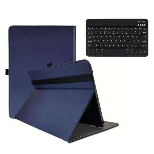 For Rebecco M30 Pro 10.4 �C���` �^�u���b�g�J�o�[ 9�`11�C���` �ėp�^�u���b�g�P�[�X �X�^���h�@�\�t�� �l���Œ� �Ɨ��^Bluetooth�����L�[�{�[�h�t�� �y�� ����PU���U�[ �ی�P�[�X �E���ȒP �p�x�����\ (2-�u���[