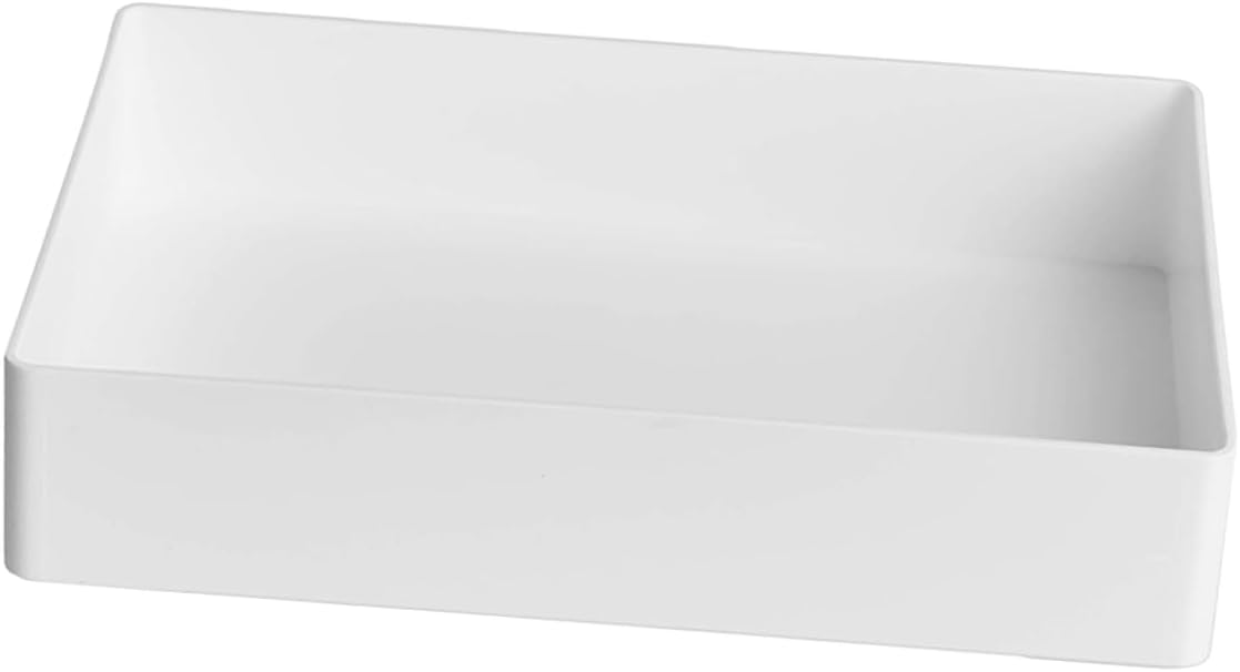 BESTOYARD 1pc White Polypropylene Plastic Tray Multi-Purpose Organizer for Laboratory and Home Use Leak Acid-Base Resistant for Storage of Bottles and Items