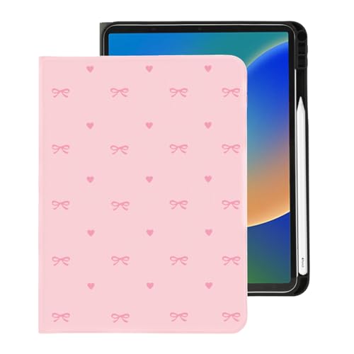 Coque iPad Pro 11 cuir rose avec porte-crayon pour travailler partout