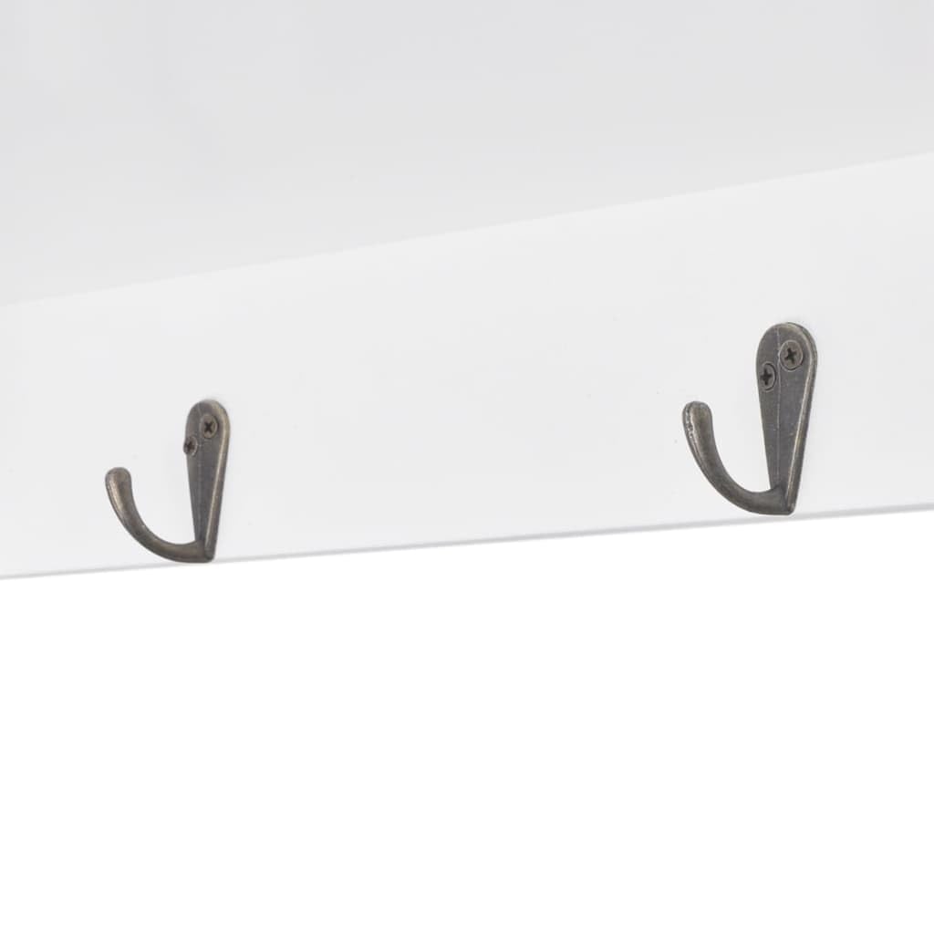 vidaXL Vitrine Murale Invisible avec étagère de Livre/DVD/Verre en MDF Blanc