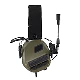 [QPSLIDH] F10 電子イヤーマフ 屋外用 集音 ノイズ低減 保護 聴覚ヘッドセット(F10-E-Black)