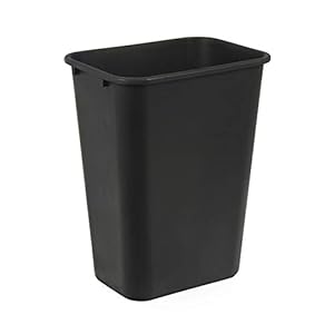 Amazon Basics – Rectangular Commercial Office Wastebasket, 10 Gallons (Pack of 1), Black (Previously AmazonCommercial brand)
