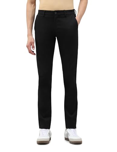 Image of U.S.Polo Association Men's Satin Slim Fit Trousers (USTR01782D Black 30)
