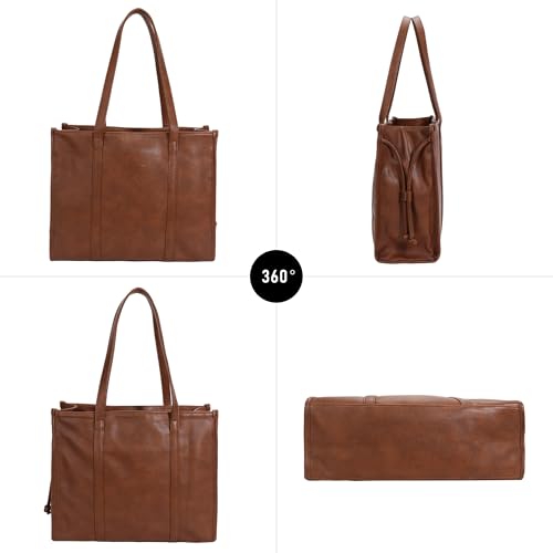 Bolso Tote grande de cuero PU para mujer miniatura 5