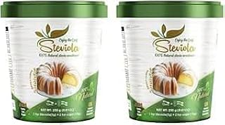 محلي طبيعي ستيفيا بدون سعرات حرارية من ستيفيولا، عرض 2 × 250 جرام