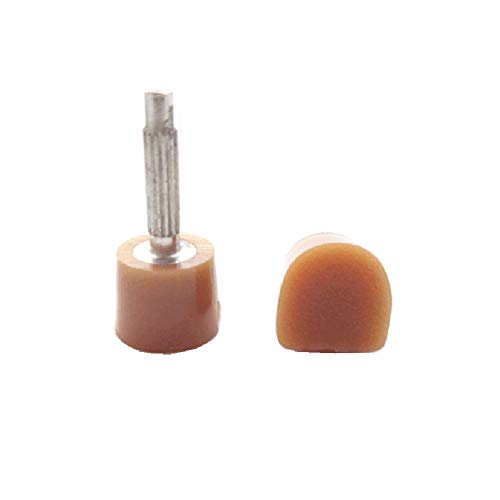 Image of 12 PCS(6Pairs) Beige Non-Slip U-Shape Heel Tips Caps Protectors for High Heels - Minimizes Squeaking (Thin Pins 2.4mm; 8mm x 8mm)