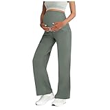 Matériau de haute qualité : ces pantalons de grossesse décontractés sont en polyester, élasthanne, rafraîchissants, confortables et légers