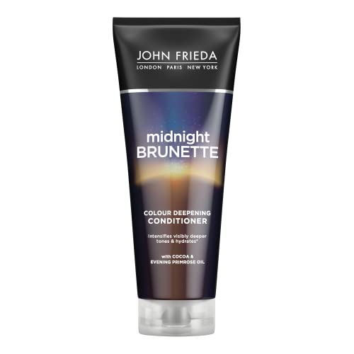 John Frieda Midnight Brunette Colour Deepening Conditioner 250 ml Colour-Depositing Conditioner for Brown Hair