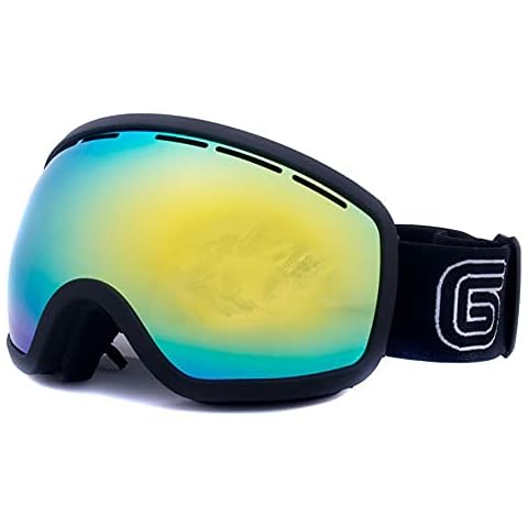 Grayne Blackout MTN Goggles with Goldrush Anti-Fog Lens and Extra Yellow Low-Light Lens Cover