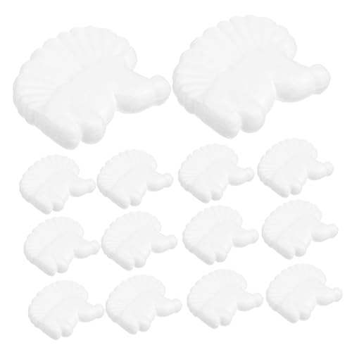 DOITOOL 50 Stück Tierförmige Schaumstoffbälle Weiß Hartschaum Bastelset Kinder Selbstgemacht Kreativtraining Sicheres Schaumstoff Handwerk