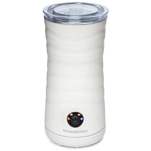 KitchenBrothers 4-in-1 Melkopschuimer – Melkopschuimer Electrisch – Dik & Warm, Dun & Warm en Koud Opschuimen, Melk…