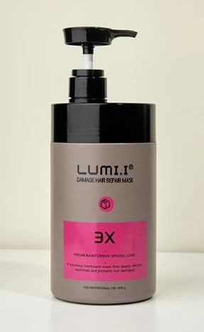LUMI.I Damage Hair Repair Mask 3X [Deep Conditioning Intense Repair] (Large-33.8 fl oz), 1