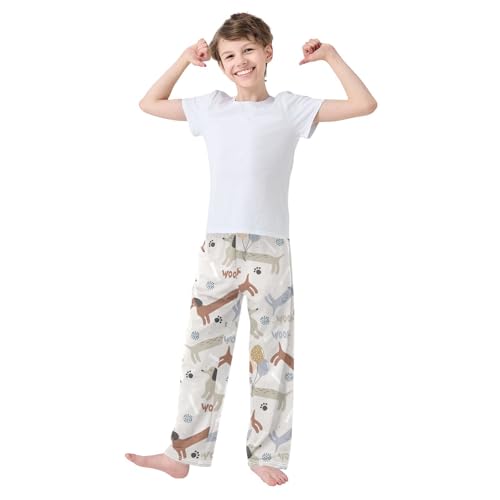 Boys' Pants Dogs Dachshund Balloon Funny Long Bottoms Jogger Pants Elastic Waist Trousers with Pockets S-XL2
