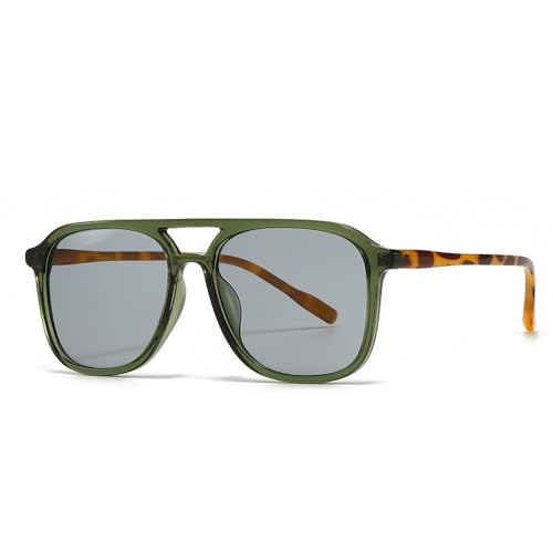 Lunettes de soleil modernes double pont rétro nuances UV400 unisexes pour l'été