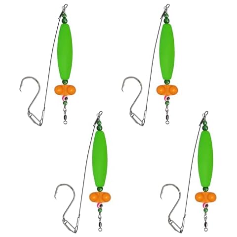 Catfish Rig for Catfishing, Santee Cooper Rig, Catfish Bait Floats for Bank Fishing, Chunky Rigs, Catfish Equipment (Green-4pcs, Large-2.5in) Cover