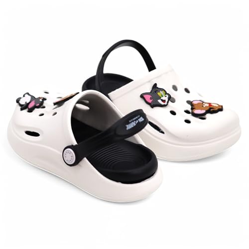 Image of SVAAR x Tom & Jerry Slingback Clog Shoes for Boys & Girls || Indoor & Outdoor Sandals Clogs for Kids with 4 Tom & Jerry Charms