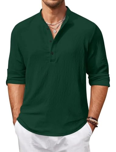 Image of Men's Cotton Blend Straight Kurta Shirt Combo with Mandarin Collar - Slim Fit Casual Short Kurti Set Featuring Textured Slub Fabric and Roll-Up Full Sleeves