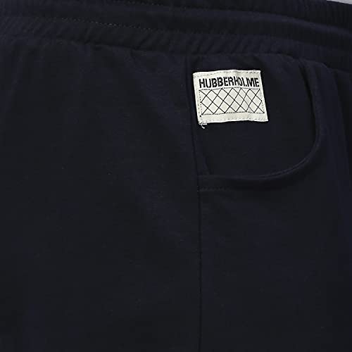 Image of Hubberholme Men's Cotton Blend Slim Fit All Season Wear Track Pants (Slant 3 Stripes Design)