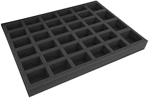 Replacement Tray for Gamesworkshop Classic plastic figure case. Carry 34 troops on 25mm and 32mm size bases. Ideal for 3 squads of 10 troops up to 50mm tall, plus 4 HQ dynamically posed figures.