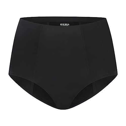 Bye Bra Bragas de período, alto flujo, gran absorción, 5 capas de protección adicional, ropa interior a prueba de fugas, ropa interior para mujer, S-XXL, Negro, XXL