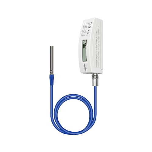 ECOWITT WN34D Termómetro de piscina y bañera de hidromasaje digital impermeable con pantalla LCD, cable de 3,28 pies