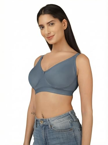 Image of Clothonics Womens Non-Padded Non-Wired Seamless Double Layered T-Shirt Bra