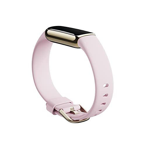 Fitbit Luxe Special Edition Fitness and Wellness Tracker, Gorjana Soft Gold Stainless Steel Parker Link Bracelet, One Size (S & L Peony Classic Bands Included) - image 8