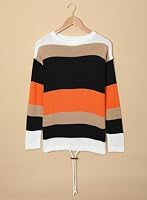Dokotoo Thanksgiving Christmas Womens Sweaters Striped Halloween Top Orange — image 5