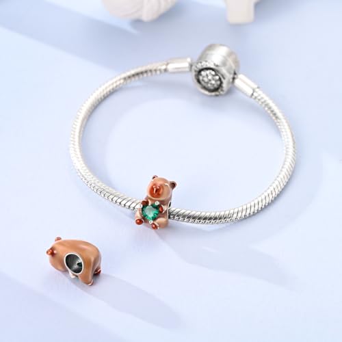 Image of 925 Sterling Silver Charms,Hypoallergenic Beads,Compatible with Pandora Bracelets and Necklaces,Women Holiday Gift Pendants