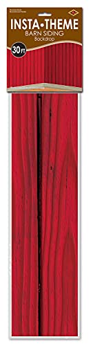 Red Barn Siding Backdrop Party Accessory (1 Count) (1/Pkg) #TOP2